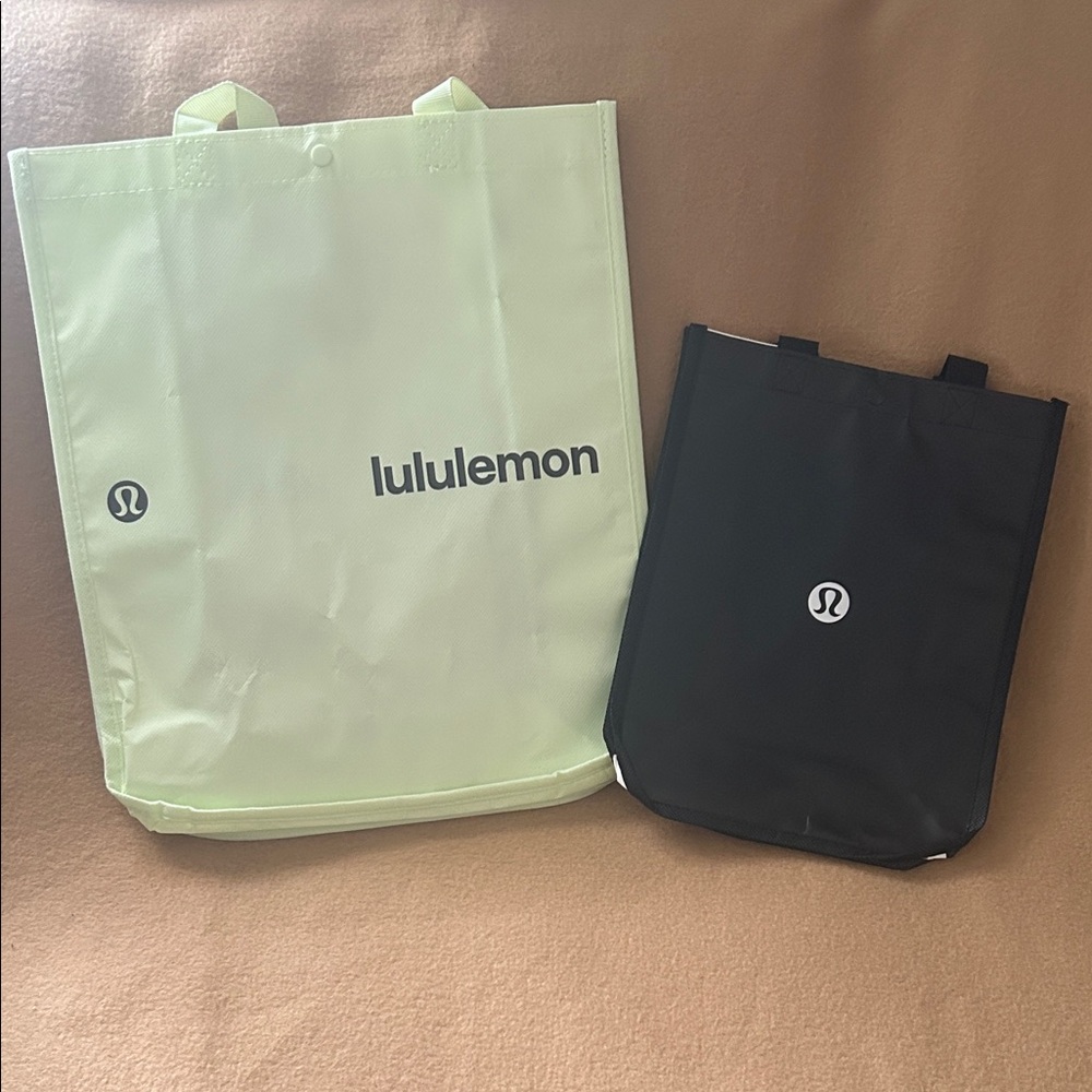 Lululemon Reusable Tote Bag Set - Green and Black
